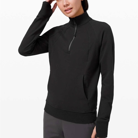 lululemon athletica Tops - Lululemon Scuba 1/2 Zip Black